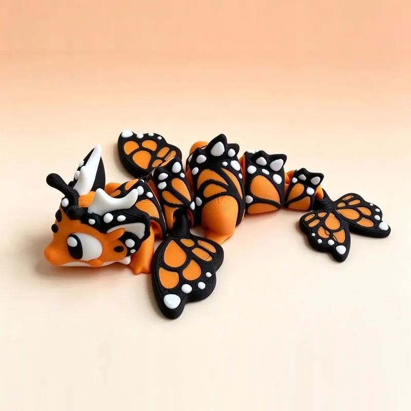 Butterfly Dragon — PLA, Multi-colour