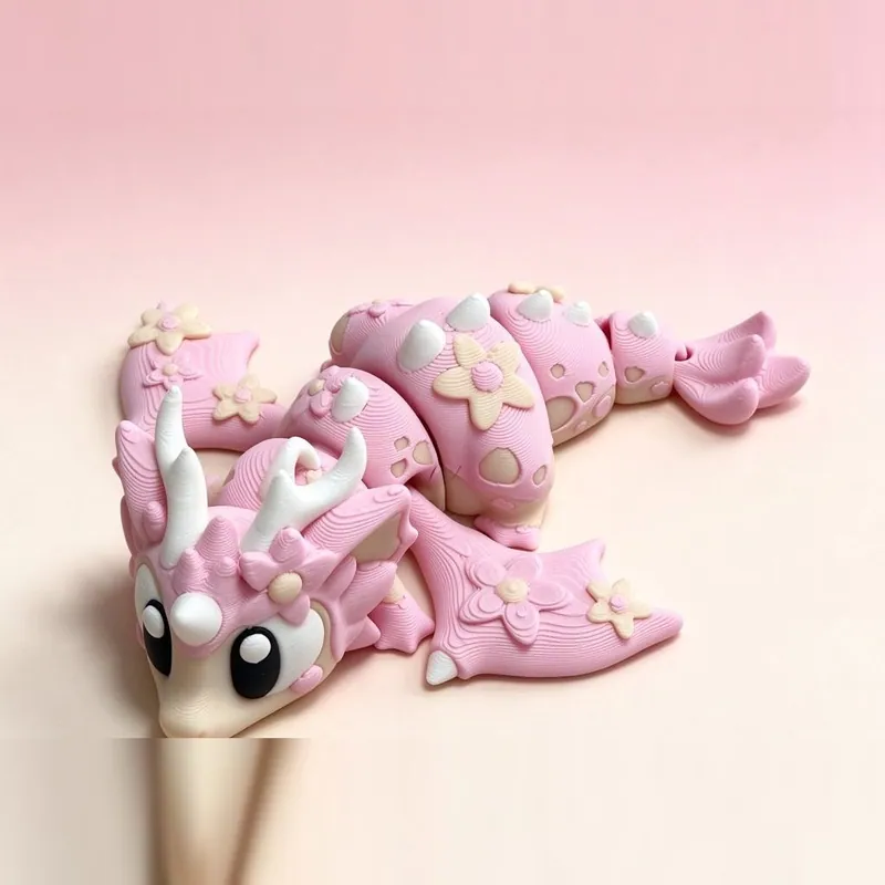 Cherry Blossom Dragon — PLA, Multi-colour