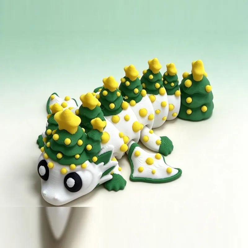 Christmas Tree Dragon — PLA, Multi-colour