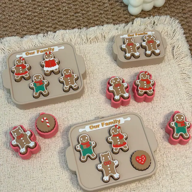 Gingerbread Family Keycap — PLA, Multi-colour