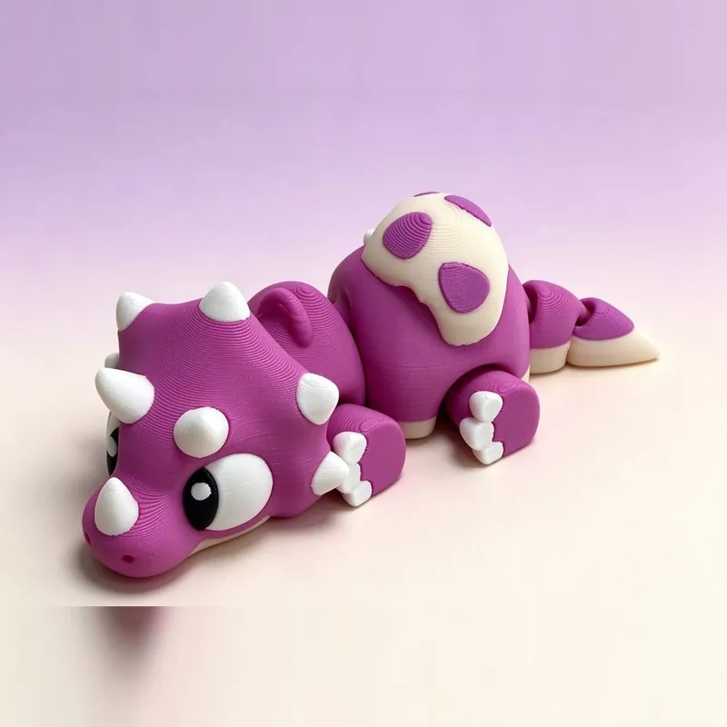 Hatchling Triceratops — PLA, Multi-colour